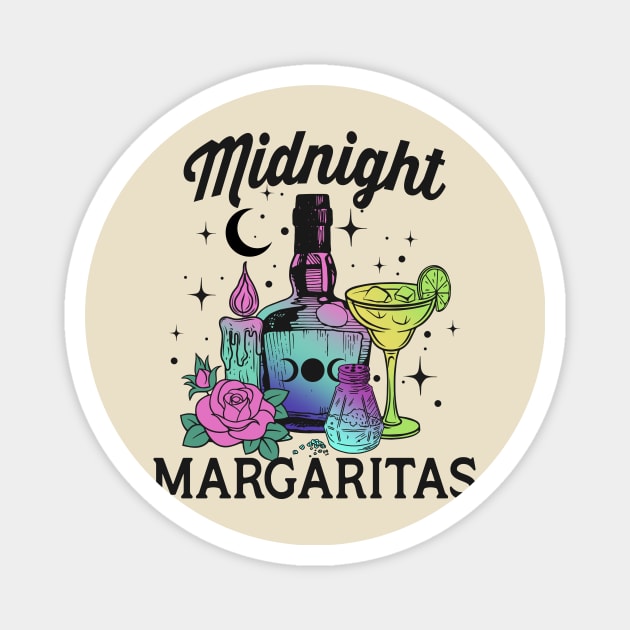Midnight Margaritas Witch Halloween Magnet by The WYLD Tribe